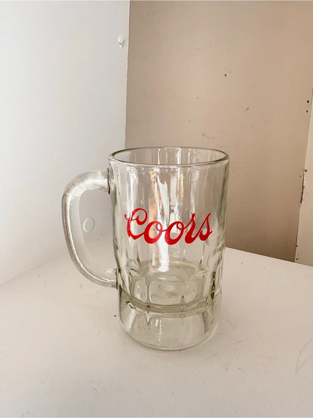 Vintage Coors Glass Beer Stein